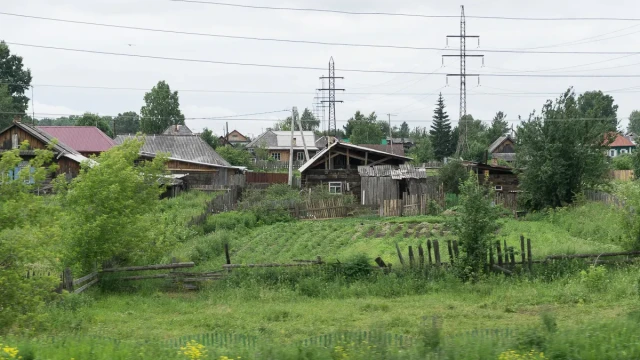 Ein Dorf in Sibirien