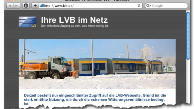Webseite außer Betrieb - Screenshot vom 9.12.