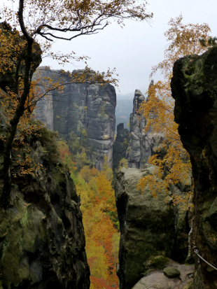 Blick aus dem Einstieg der Häntzschelstiege