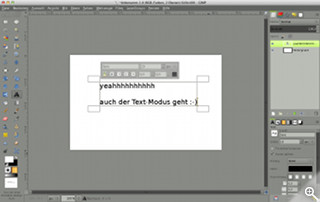 Text mit Gimp 2.8 bearbeiten