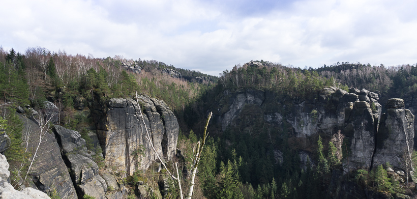 Blick in Richtung Carola-Felsen