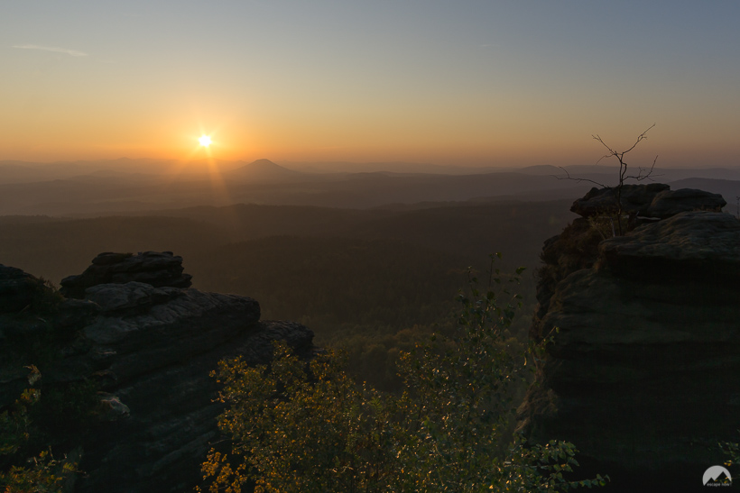 Sonnenaufgang auf dem großen Zschirnstein