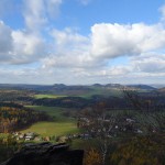 Blick vom kleinen Zschirnstein auf Kleingießhübel.