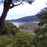 Die Onetahuti Bay von oben.