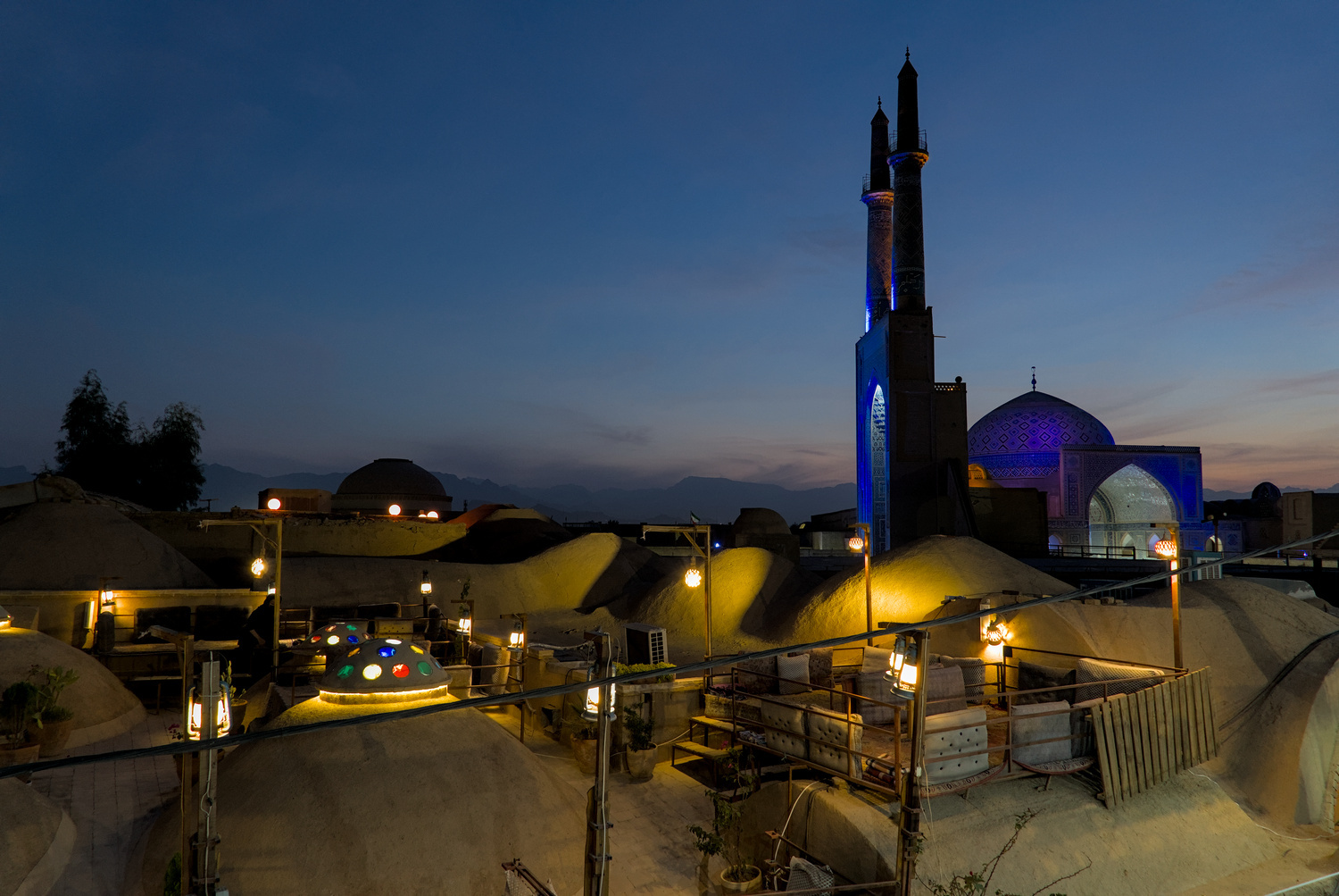 Abendpanorama in Yazd