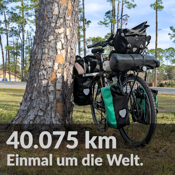 Einmal um die Welt: 40.075 km